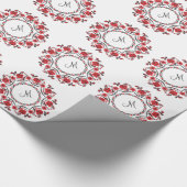 Rozen ring Gepersonaliseerd Monogram Initiaal Cadeaupapier (Hoek)