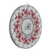 Rozen ring Gepersonaliseerd Monogram Initiaal Dartbord (Voorkant Links)