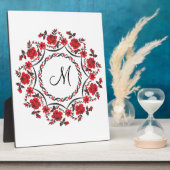 Rozen ring Gepersonaliseerd Monogram Initiaal Fotoplaat (Zijkant)