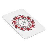 Rozen ring Gepersonaliseerd Monogram Initiaal Magneet (Rechterzijde)