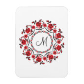 Rozen ring Gepersonaliseerd Monogram Initiaal Magneet (Verticaal)