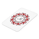 Rozen ring Gepersonaliseerd Monogram Initiaal Magneet (Linkerzijde)