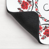 Rozen ring Gepersonaliseerd Monogram Initiaal Muismat (Hoek)