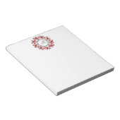 Rozen ring Gepersonaliseerd Monogram Initiaal Notitieblok (Schuin)