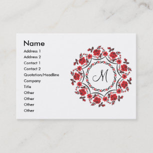 Rozen ring Gepersonaliseerd Monogram Initiaal Visitekaartje