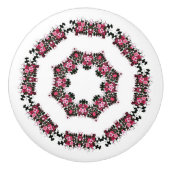 Rozen ringen keramische knop (Voorkant)