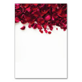 Rozen rode bloemblaadjes Bruiloft Kaart (Achterkant)