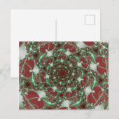 Rozen | Rode en groene fractaalkunst Briefkaart (Voorkant / Achterkant)