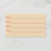 rozen Rode perzik Blauwe Bloemen Kunst Tuinman Blo Visitekaartje (Achterkant)