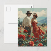  Rozen Romance Briefkaart (Voorkant / Achterkant)