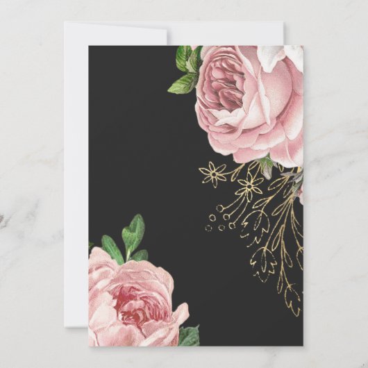 rozen romantisch sparen de datumkaart kaart (Achterkant)