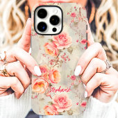  Rozen Romantische Bloemen Custom Name Case-Mate iPhone Case