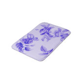  Rozen Romantische Bloemen Lavendelblauw Badmat (Gekanteld)