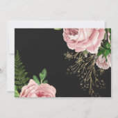  rozen romantische huwelijksuitnodiging kaart (Achterkant)