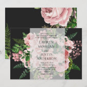  rozen romantische huwelijksuitnodiging kaart (Voorkant / Achterkant)