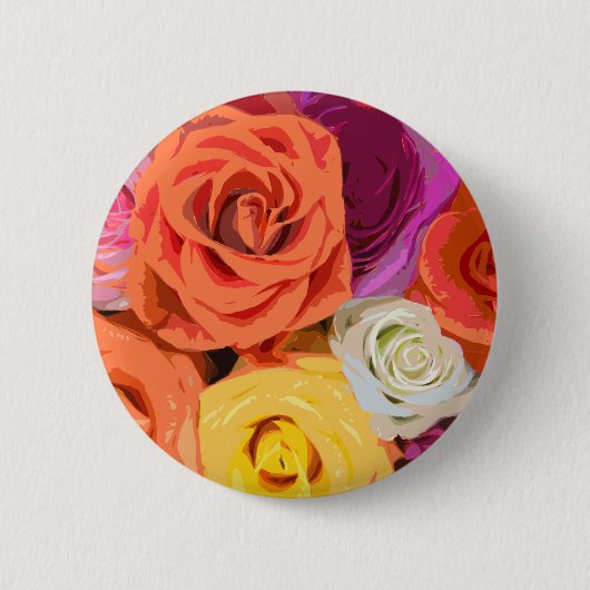 Rozen Ronde Button 5,7 Cm (Voorkant)