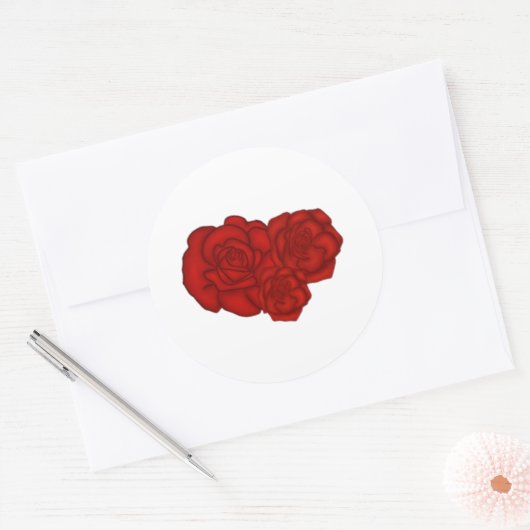 rozen ronde sticker (Envelop)
