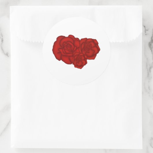 rozen ronde sticker (Tas)