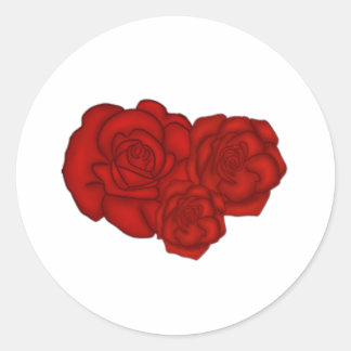 rozen ronde sticker