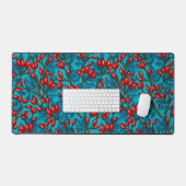 Rozen, rood en blauw bureaumat (Keyboard & Muis)