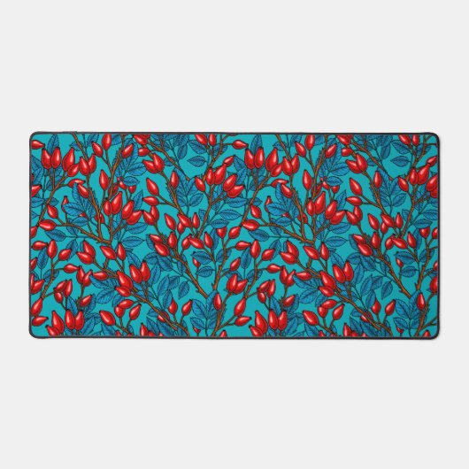 Rozen, rood en blauw bureaumat (Voorkant)