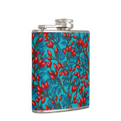 Rozen, rood en blauw heupfles (Rechts)