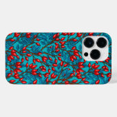 Rozen, rood en blauw iPhone hoesje (Achterkant horizontaal)