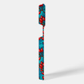 Rozen, rood en blauw iPhone hoesje (Rechterkant)