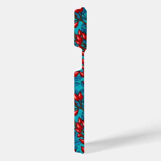 Rozen, rood en blauw iPhone hoesje (Rechterkant)