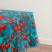 Rozen, rood en blauw tafelkleed (Voorbeeld)