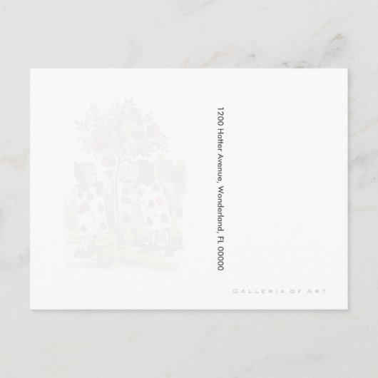 Rozen rood schilderen - Briefkaart / Uitnodiging (Achterkant)