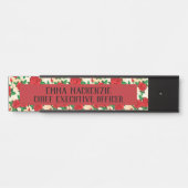 Rozen Roos Elegant Kantoor Naam Bord Deurteken Deurbordje (Voorkant)