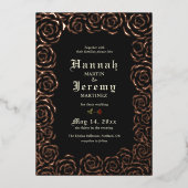  Rozen Roos Folie Uitnodiging (Voorkant)