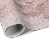 Rozen Roos Gold Pastel Metallic Floral Delicate Cadeaupapier (Rol Hoek)