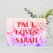 rozen roze bloemen bouquet, achtergrond feestdagenkaart (Staand voorkant)