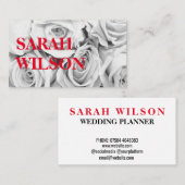 rozen roze bloemen bouquet, achtergrond visitekaartje (Voorkant / Achterkant)