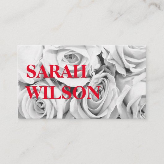 rozen roze bloemen bouquet, achtergrond visitekaartje (Voorkant)