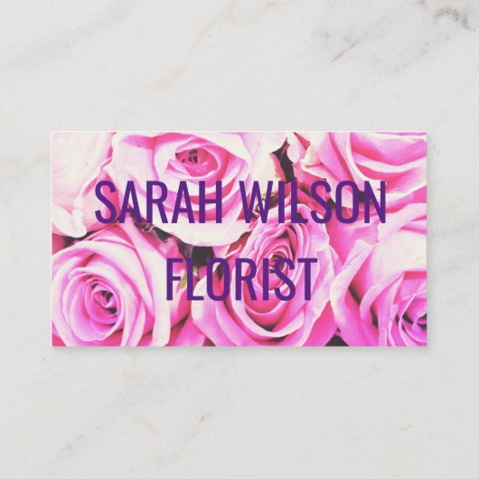 rozen Roze Bloemen Bunch boeket, achtergrond busin Visitekaartje (Achterkant)