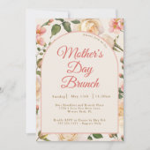  Rozen Roze Bloemen Moederdag Brunch Kaart (Voorkant)