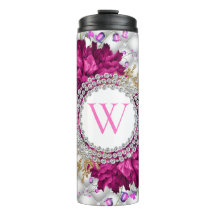 Rozen Roze Bourgondië Diamanten Elegant Monogram