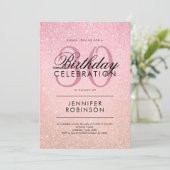 Rozen Roze elke leeftijd Maandag Glitter Verf Kijk Kaart (Staand voorkant)