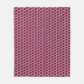 Rozen Roze en Groen bloempatroon Fleece Deken (Voorkant)