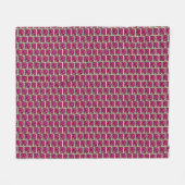 Rozen Roze en Groen bloempatroon Fleece Deken (Voorkant (Horizontaal))