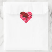Rozen, roze en rood hart sticker (Tas)