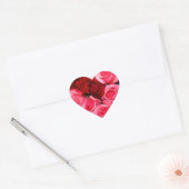 Rozen, roze en rood hart sticker (Envelop)