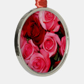 Rozen, roze en rood metalen ornament (Rechts)