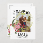 Rozen Roze en Rood sparen het Briefkaart van de Fo (Voorkant / Achterkant)