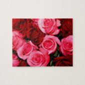 Rozen, roze en roodpuzzel legpuzzel (Horizontaal)
