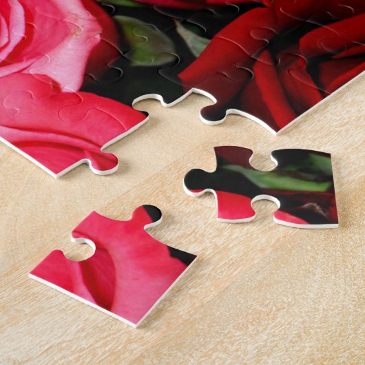 Rozen, roze en roodpuzzel legpuzzel (Zijkant)