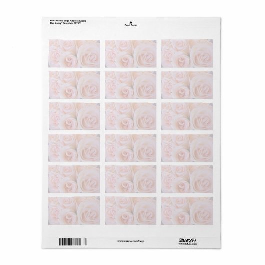 Rozen roze etiket (Full Sheet)
